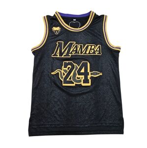 Kobe Bryant “Mamba 24” Tribute Jersey – Black Snake Skin – Youth Medium
